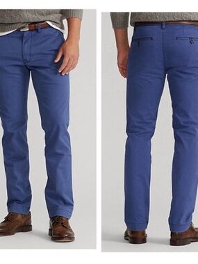 Ralph Lauren The Polo Chino Pants, Size 38x30, Navy Blue Straight Fit Preppy New